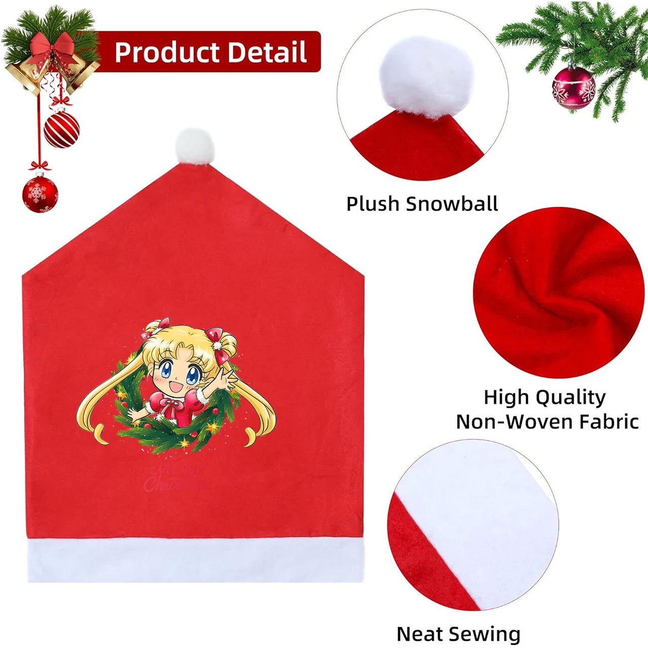 Sailor Mooned Santa Hat Chair  - Home Security Items ulasan dan harga