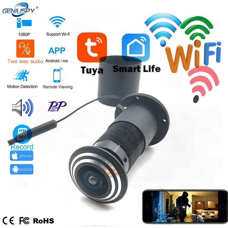 1080P Mini Peephole Wifi Door  - Home Security Front Door Camera ulasan dan harga