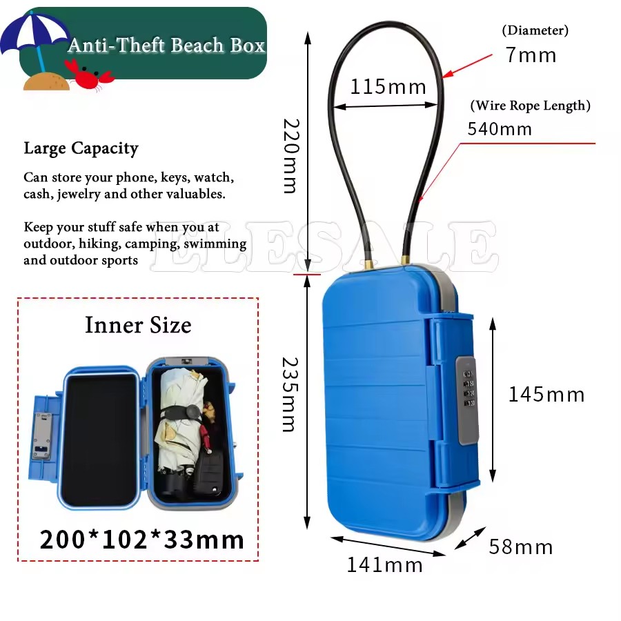 Creative Portable 4-digit Comb - Home Security Box ulasan dan harga