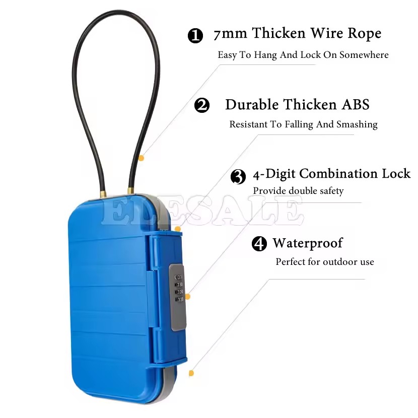 Creative Portable 4-digit Comb - Home Security Box ulasan dan harga