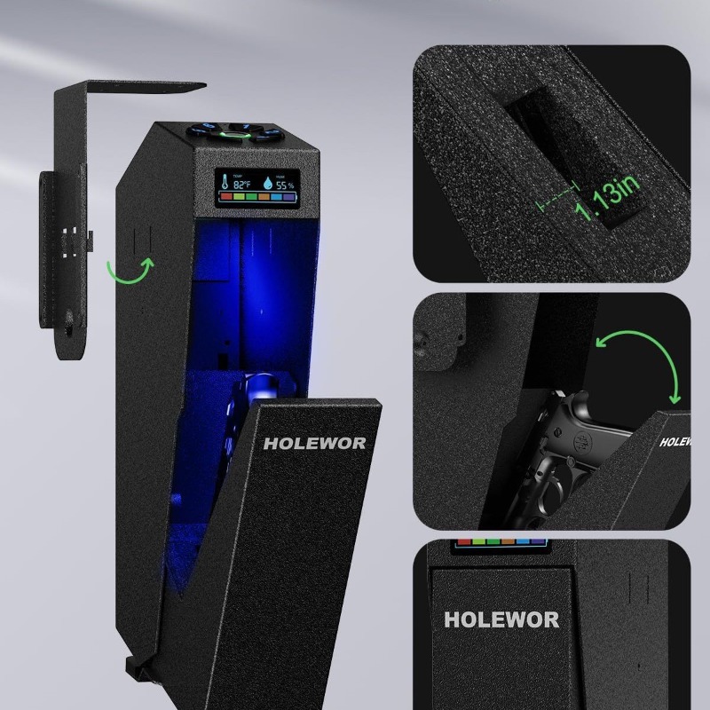 Smart Fingerprint Handgun Safe - Home Security Box ulasan dan harga